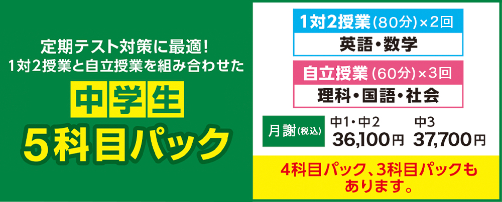 中学生5科目パック