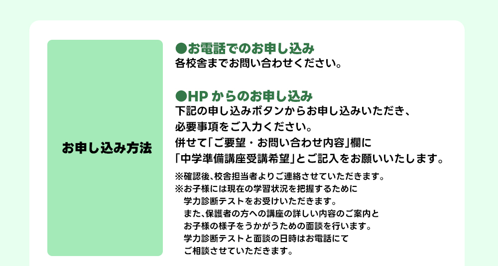 お申込方法