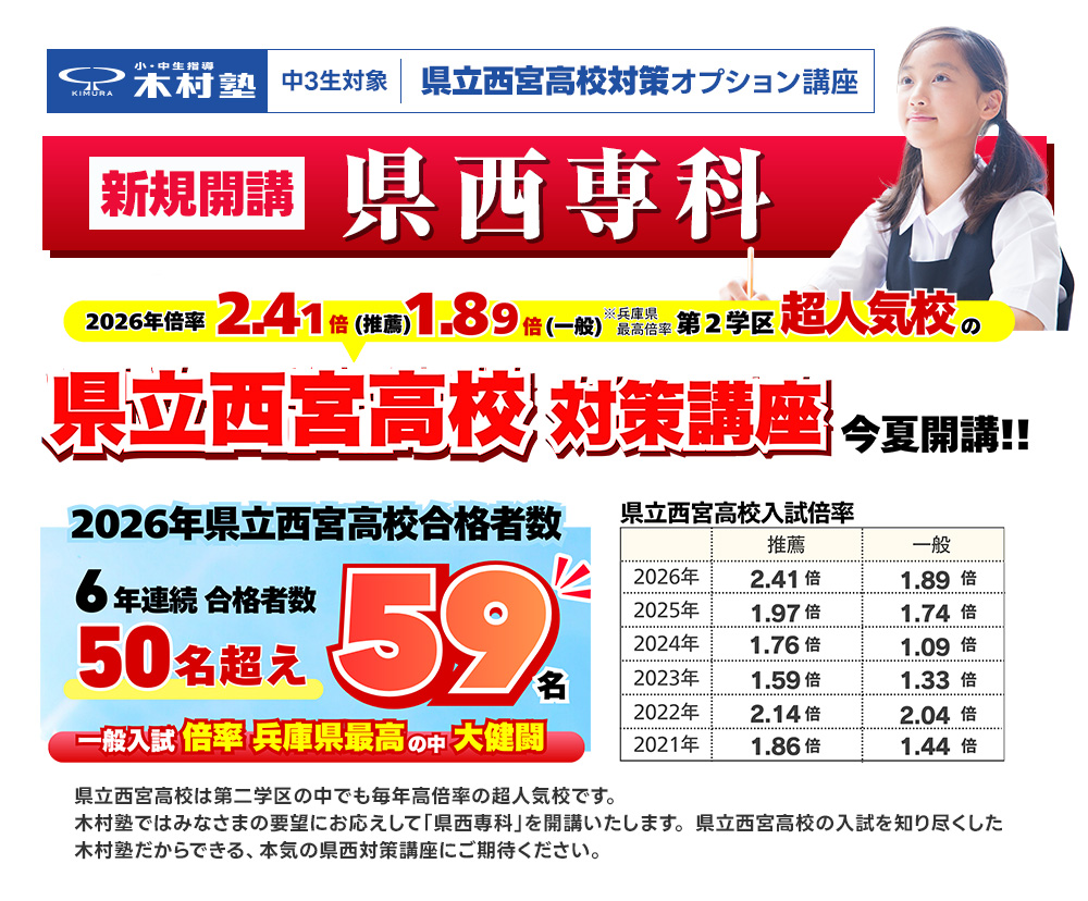 県西専科、県立西宮高校対策講座