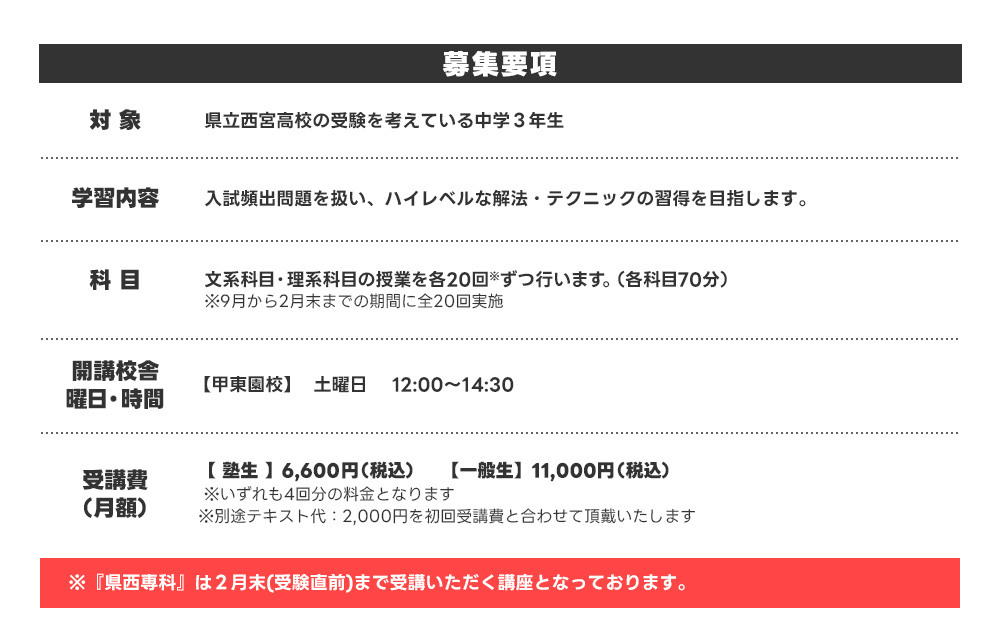 募集要項